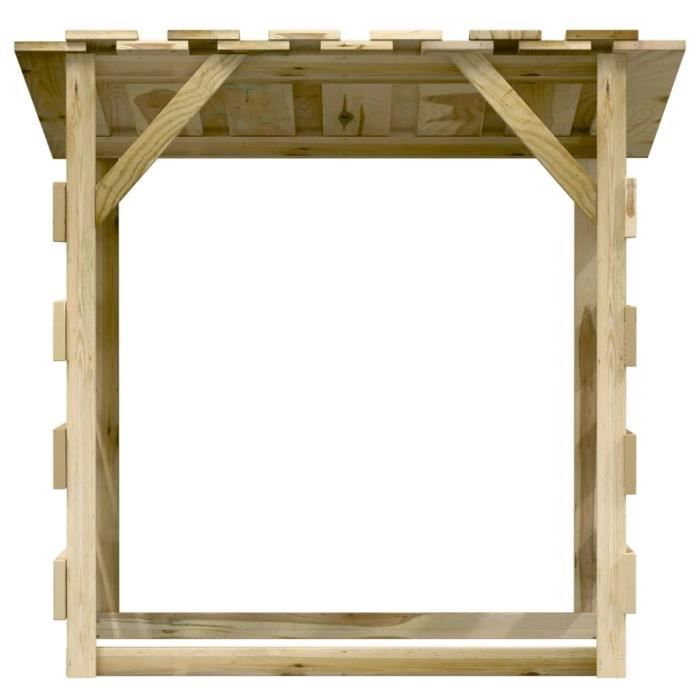 Pergola avec toit en bois de pin imprégné - YINGMSHOP - 92428 - 100x90x100 cm - Blanc