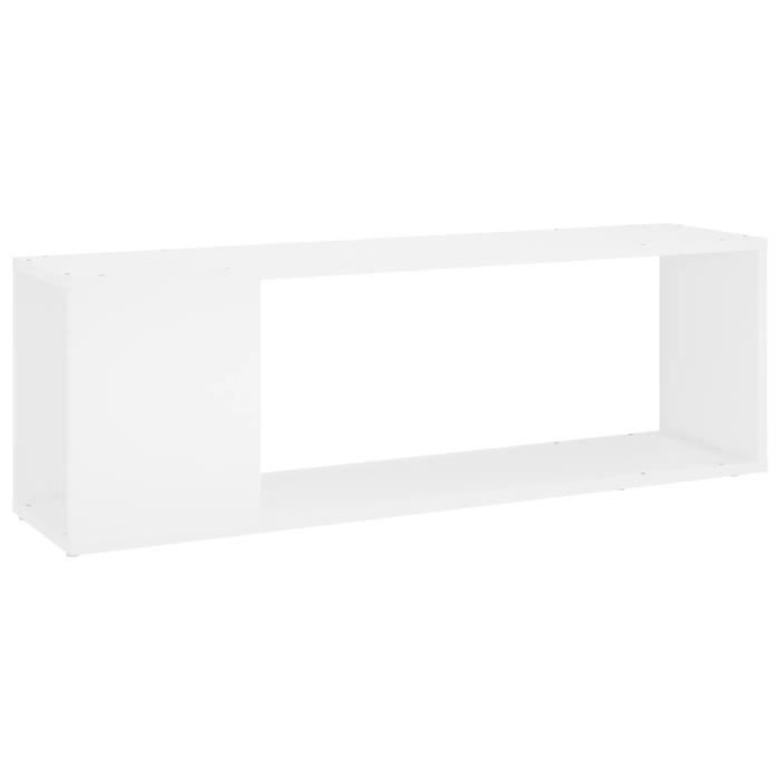 Meuble TV - KEENSO - DA007 - Blanc - 100x24x32 cm - Aggloméré - Montage requis