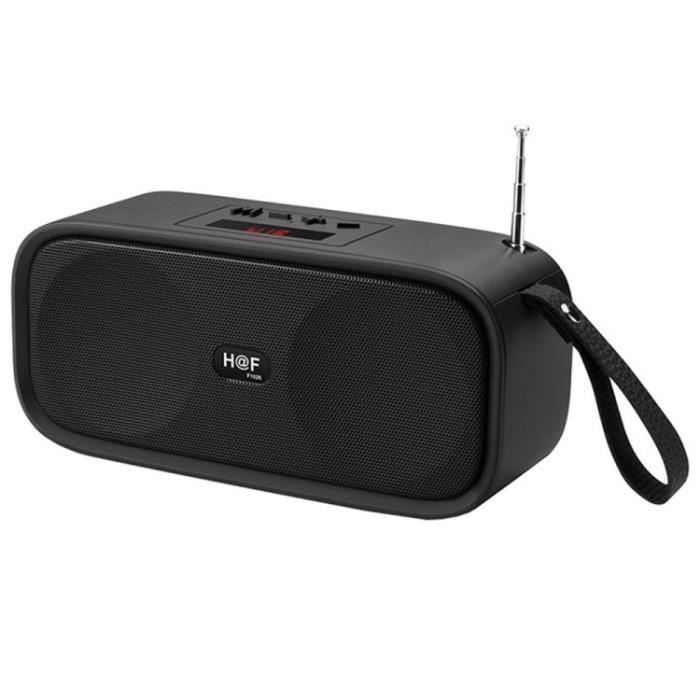 Enceinte Bluetooth Portable Avec Manivelle - Radio FM, Sortie USB, Lecture Carte MicroSD/AUX. Bluetooth 5.4, Batterie 1000mAh, Autonome En Extérieur. Parfaite Camping, Randonnée, Urgence.