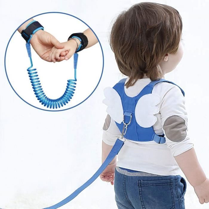 Letouch Ceinture De Securite Pour Enfants Pour Prevenir La Perte Kit De Bracelet Sangle Avec Ailes D Ange Mignons Bleu Cdiscount Puericulture Eveil Bebe