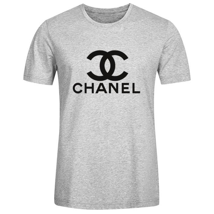 Homme Unique Personnalisé Coton T shirt Chanel1 men's Round neck T 3D Shirt Tops pour Articles Ménagers Gris - Cdiscount Prêt-à-Porter