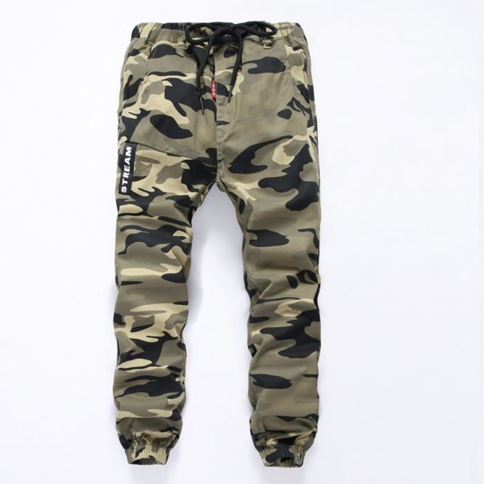 Pantalon Cargo Enfant Jogging Garçon Casual Regular Fit - Jaune camouflage - Jaune camouflage