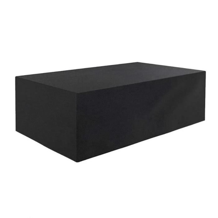 Preuve imperméable extérieure de poussière de pluie de Tableau de sofa de couverture de meubles de taille multiple Noir
