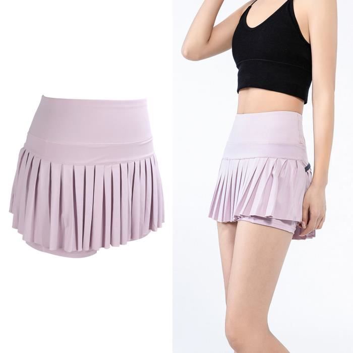 Jupe De Tennis Wilson Rose Années 80 - 100% Nylon Plissée Taille 6 - Parfait état Vintage
