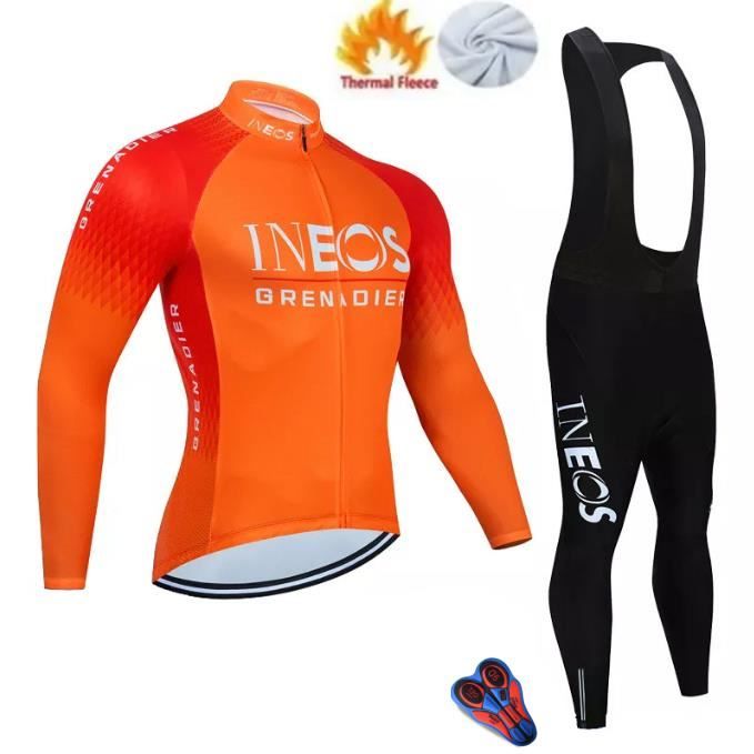 Maillot Cyclisme Homme FDX Manches Longues Thermique - Polyester - Tailles S à 3XL