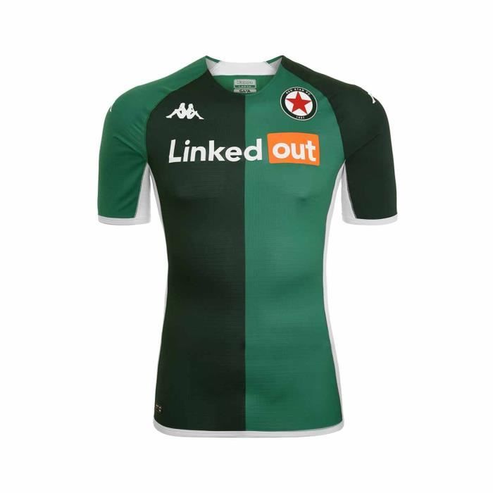 Maillot Red Star Football Kappa - Domicile Rouge - Modèle Kombat - Polyester - Saison 2024/2025