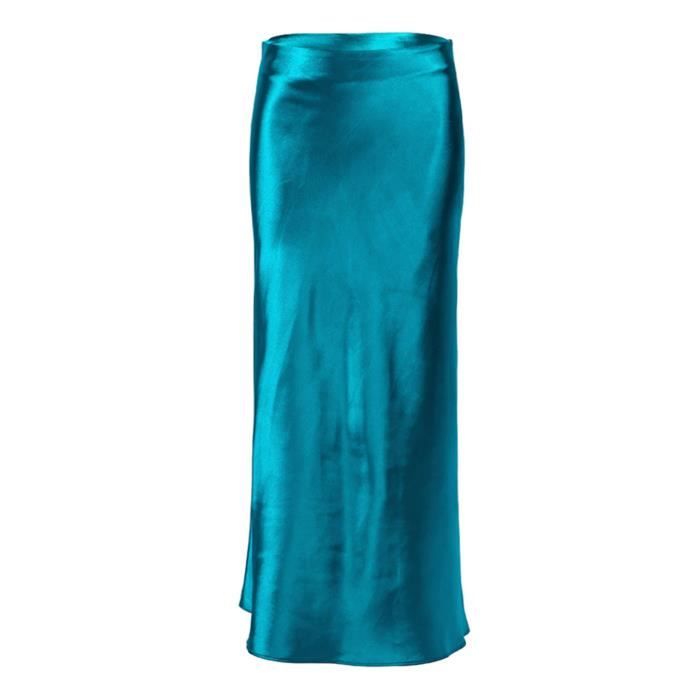 Jupon En Satin Femme - Court, Antistatique, Longueur Genou - Taille M, Couleur Beige