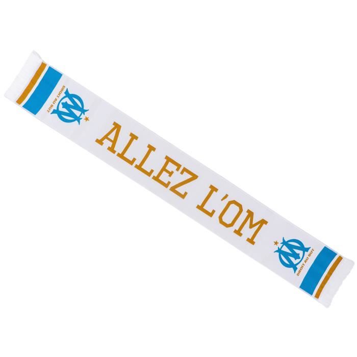 Écharpe Olympique De Marseille OM – Officielle, 140 Cm, Acrylique, Pour Supporter Fierté Marseillaise