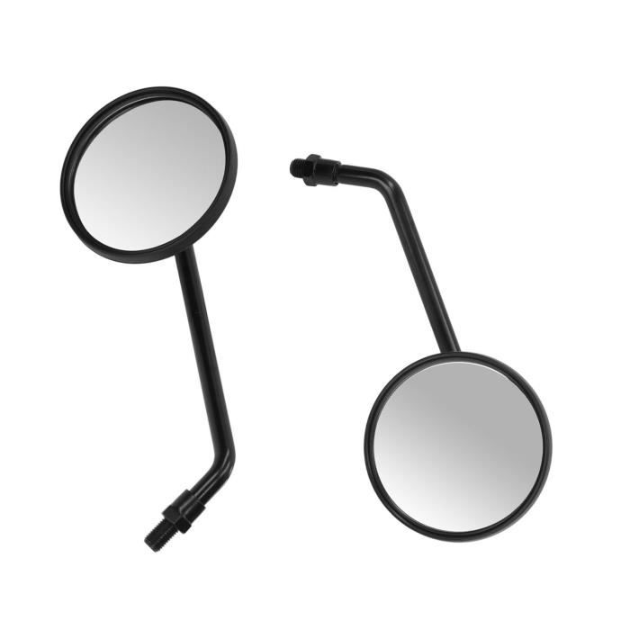 Rétroviseurs Moto Universels – Paire Chromée, Miroir Convexe Large Angle, Réglable Pour Scooter Ou Moto - 9