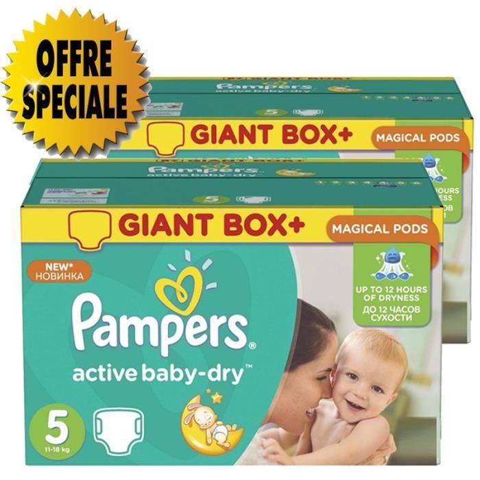 341 Couches Pampers Active Baby Dry taille 5 Cdiscount Puériculture