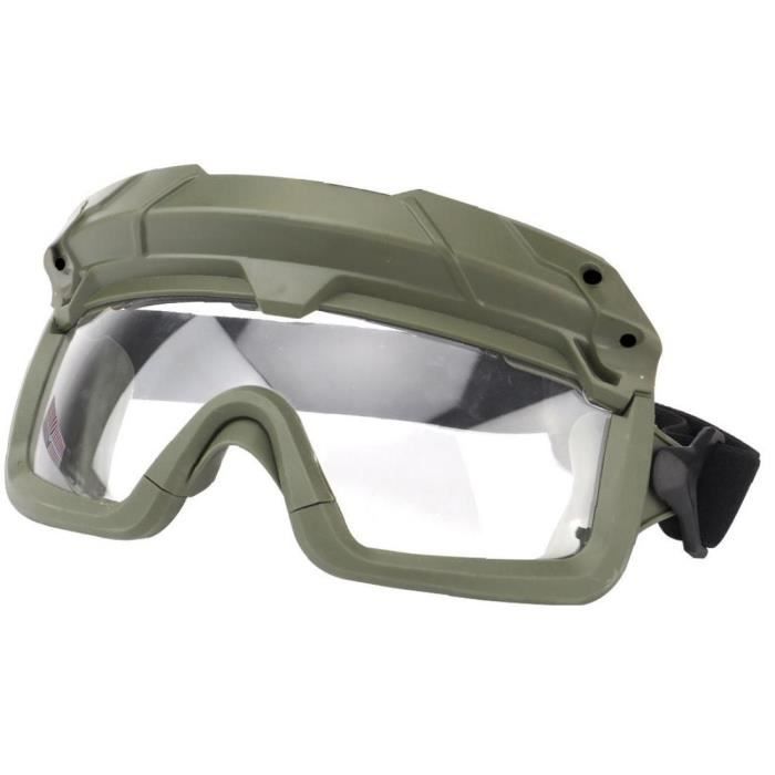 Goggles en plein air Split Airsoft Goggles de protection Vert pour le jeu CS Paintball