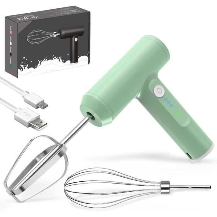 Batteur Electrique Cuisine Mini Agitateur électrique, Batteur à œufs Sans Fil Portable, Mélangeur Fouet Electrique
