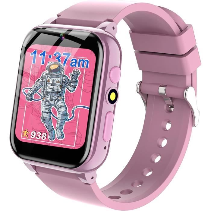 Montre Connectée Enfant Fille Garçon Intelligente Avec Jeux Musique Violet à Prix