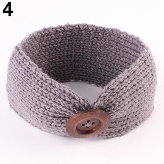 Mignon Bebe Enfant En Bas Age Enfant Filles Bandeau Tricot Crochet Cheveux Bande Bouton Decor Chapeaux Gris Cdiscount Au Quotidien
