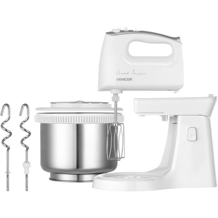 Batteur à main avec bol rotatif - SENCOR - SHM6206SS - 500W - Argent