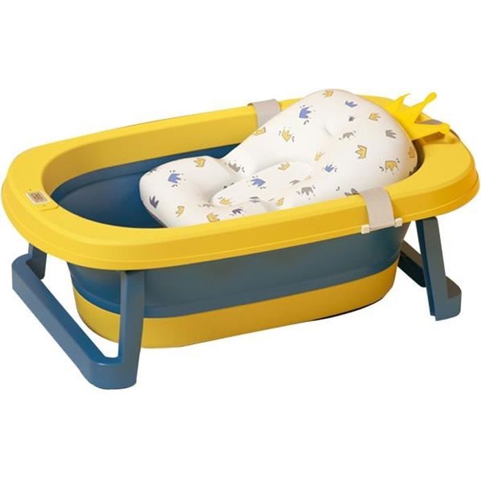 Baignoire Bebe Pliable Coussin Support Beignoire Bébé Pliante Pour Bain  Douche Begnoire Enfant Reducteur Siège Hamac Bassine Réducteur Antiderapant  Bouchon Confort Voyage 0-3 ans sur Pied Bathtub Gris : : Bébé et