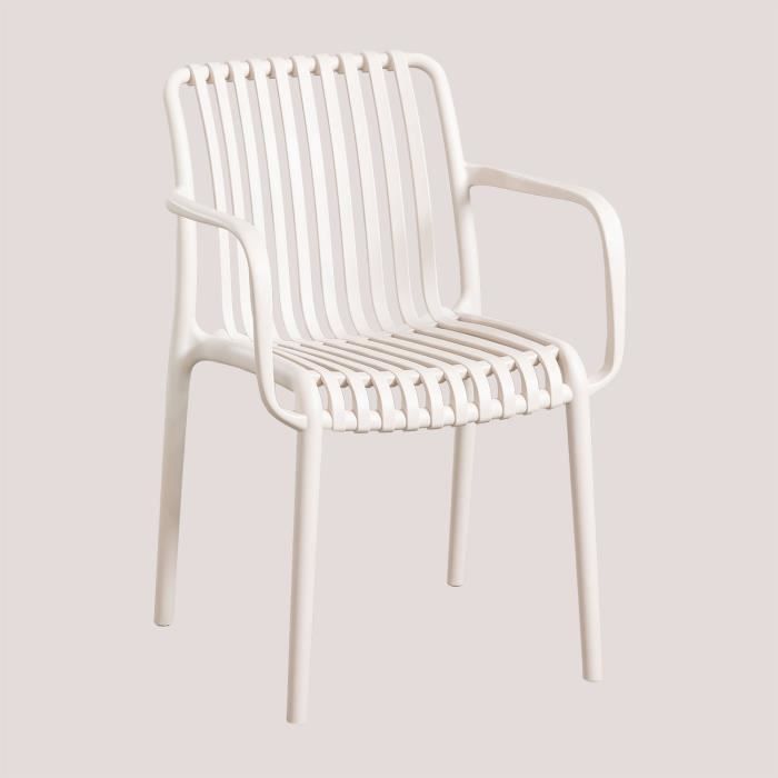 SKLUM Pack de 2 chaises de salle à manger Wendell avec accoudoirs Beige