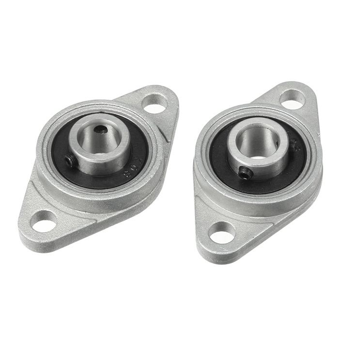 4 Pcs Roulements Bloc 10mm - Paliers à Semelle Bride Alésage Auto-Réglables, Roulements à Billes Robuste