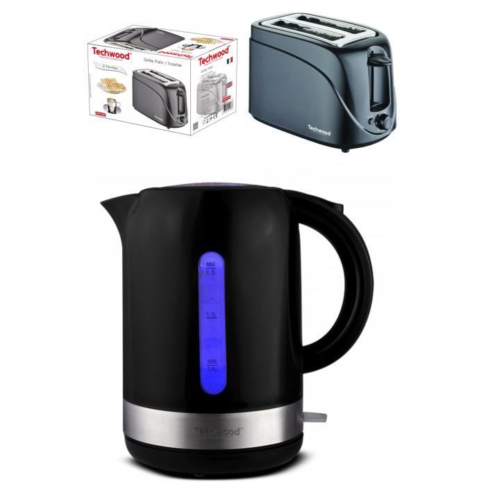 Bouilloire Electrique Sans Fil TECHWOOD Socle 360° Grille pain 2 Fentes - vue 2