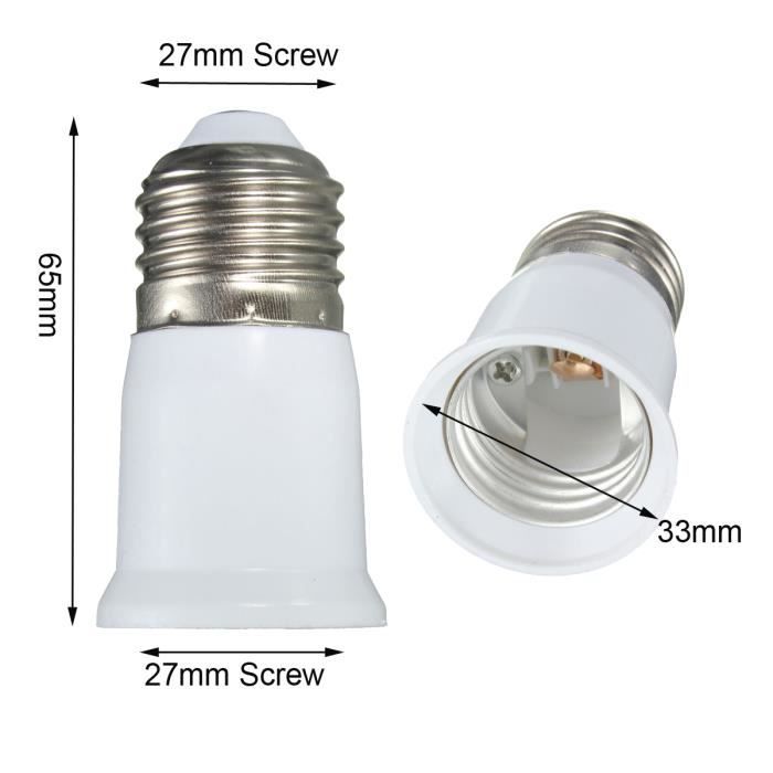 Homyl LED Convertisseur de Douille Lumière dampoule LED Adaptateur E27 pour Plafonnier Maison Chambre 