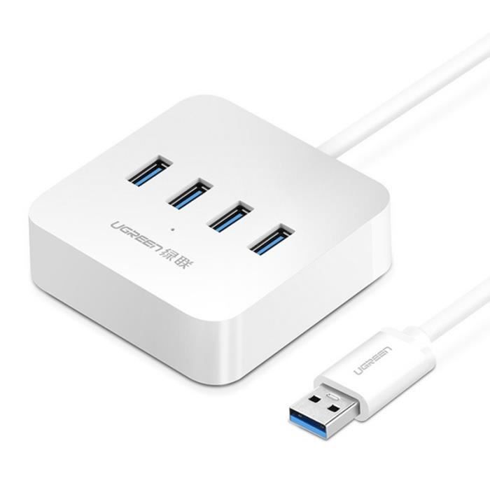 Ugreen Hub 4 Ports Usb 3 0 Type C Extender Connecteur Haute Vitesse Interface D Alimentation Dc Pr Ordianteur Prix Pas Cher Cdiscount