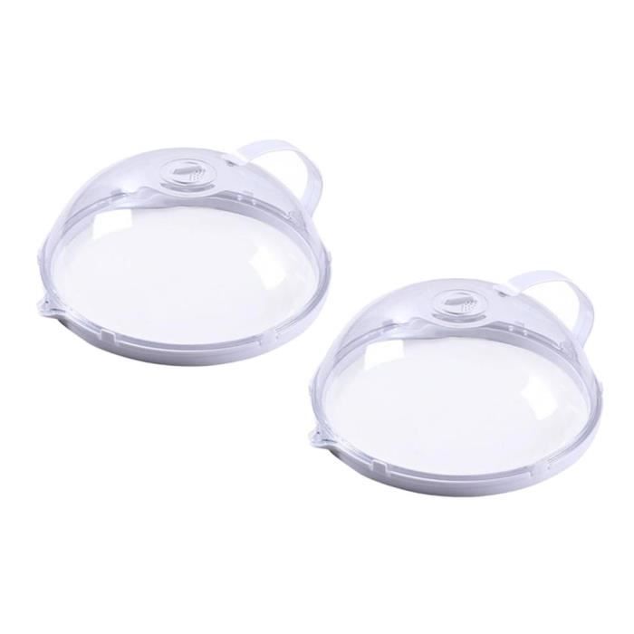 Couvercle Micro-ondes Transparent Anti-éclaboussures - Avec Poignée - Lavable Au Lave-vaisselle - Grande Taille 20 Cm