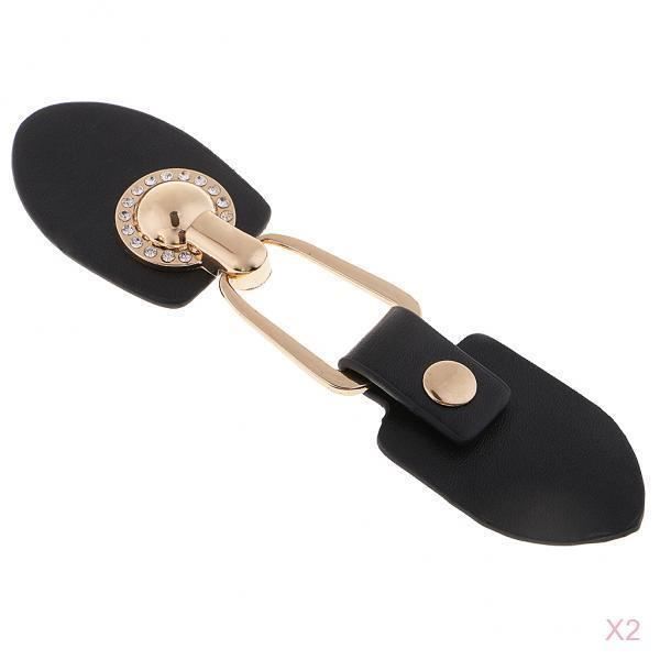 6 Paires De Boutons à Bascule En Cuir Noir Zimoer - Pour Vestes, Pulls, Manteaux, Personnalisation Vêtements
