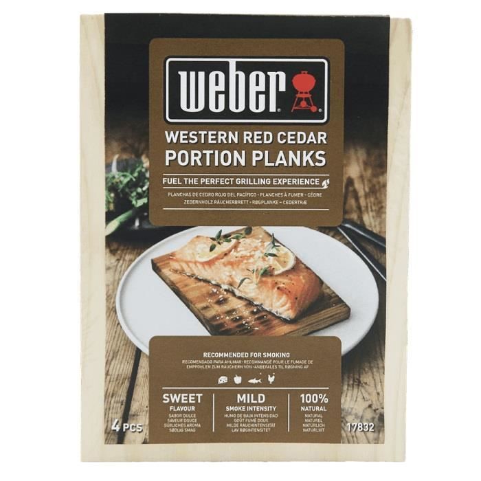 Planche de cuisson - WEBER - Western Red Cedar - Couleur marron - Matière: Cèdre - Idéal pour poisson