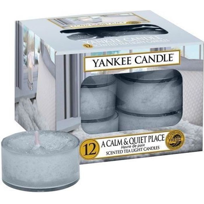 Couverture douce Boîte de 12 Lumignons Yankee Candle Bougies Chauffe-Plat Parfumées