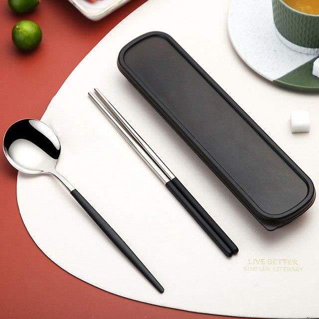 Baguettes,1Pair Blue--Baguettes Chinoises En Acier Inoxydable 304, 1 Paire De Baguettes