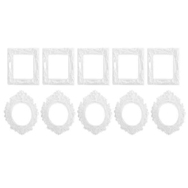 Mini Cadre Photo Rotatif - Pour Photos 3 Pouces (12-24 Photos) - Cadre Réversible Blanc - Décoration Bureau Ou Chambre - 8