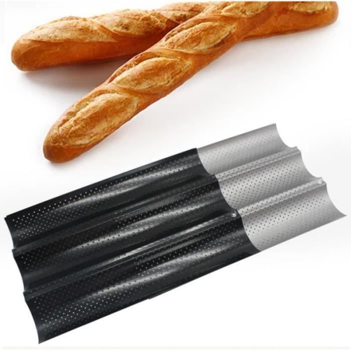 Moule Baguette Four Pan Perforé Non- Bâton: Acier Inoxydable De Pain Français De Cuisson De Moules à Pain Moule Baguette Four Pan Perforé Non- Bâton: Acier Inoxydable De Pain Français De Cuisson De Moules à Pain