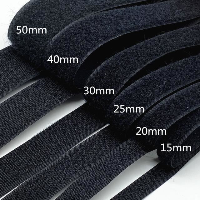 Velcro collant,Black25mmBande Adhésive À Crochet Et Boucle De Câble
