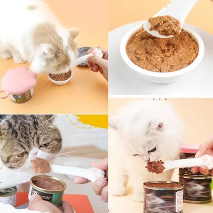 Ouvre-Bocal Pour Chat En Silicone - Léger, Lavable, Non Toxique - Pour Boîtes De Nourriture Animale - Principe De Levier - 14