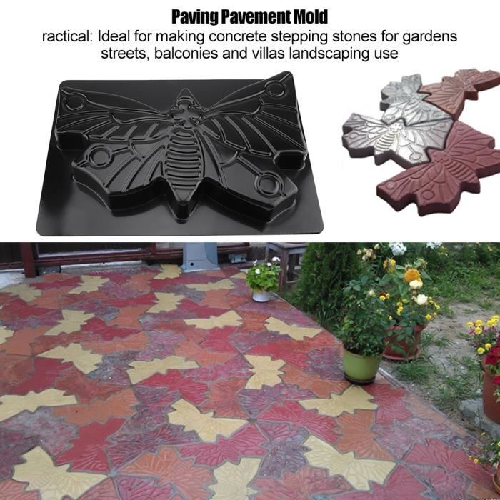 Moule Pavage Béton Jardin 40x40cm - Moule Chemin Pavé Réutilisable