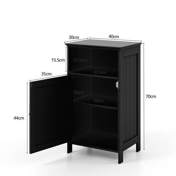 Meuble De Salle De Bain - Meuble De Rangement Avec Porte Panier Et étagère Réglable En Mdf - 66,6x29,8x86,5 Cm - Blanc