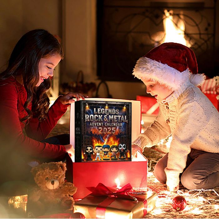 Calendrier De L'Avent 24 Jours, Cadeaux De Noël Sur Le Roche Et Le Métal, Personnage Musical Emblématique Plat En Acrylique 2D Pour Les Fans De Roches Et De Métal