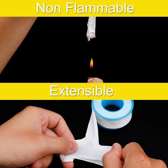 Ruban PTFE Uxcell 17mm Blanc - Bande étanchéité Plomberie Eau Air