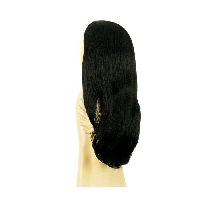 Demi-perruque Synthétique Longue (62cm) Noire - Bonnet Moyen - NEUVE Avec étiquettes
