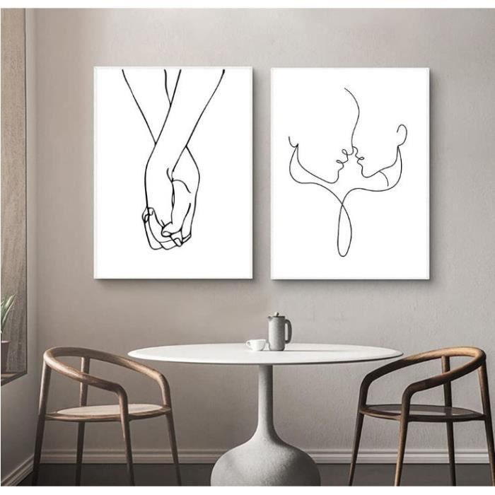 Poster Décoratif Minimaliste Noir & Blanc - 30x40cm - Pour Salon, Chambre - Style Urbain & Épuré