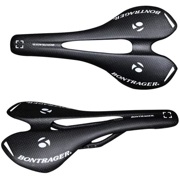 Selle Vélo Carbone 143mm – Noire, Pour Route/VTT, Coussin Inclus