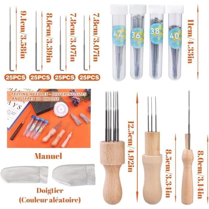 Kit Pour Faire Du Feutrage KIT DE FEUTRAGE à L'Aiguille, 2 PièCes Kit De Feutrage à L'Aiguille