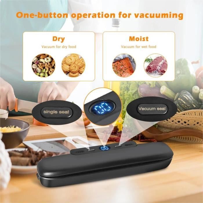 Machine sous vide 2 en 1 60kPa 10 sacs sous vide affichage