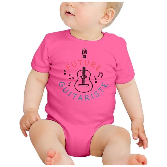 Body B b Manche Courte Rose Future Guitariste Musique Artiste