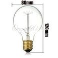 CON® 4x Ampoules E27 40W Vintage Ampoule A incandescence Globe G80-2