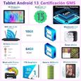 GOODTEL Tablette tactile 10 Pouces, 10Go+ 64Go stockage, Android 13, 5GWIFI, TYPE-C, 8 coeur, 8000mAh batterie, 8 accessoires-Rouge-2