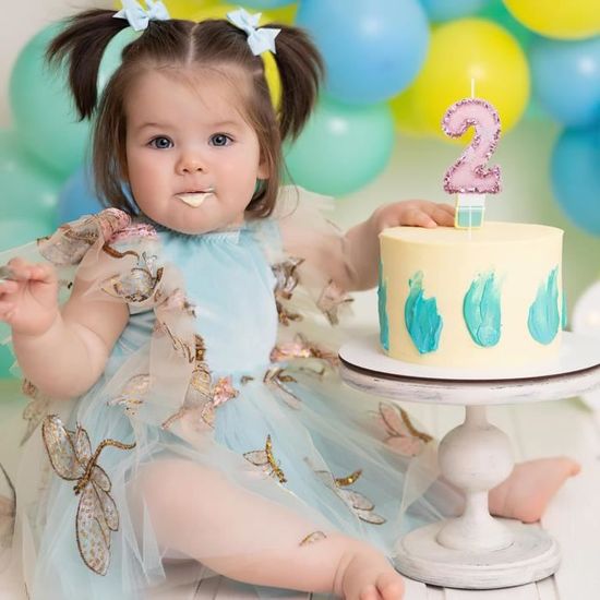 7,6Cm Bougie Numéro D'Anniversaire, 3D Bougies De Gâteau Avec Couronne