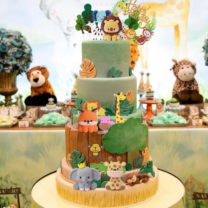 10 Cake Toppers Joyeux Anniversaire – Décorations De Gâteau Mignonnes Et Pailletées Pour Fêtes D’Enfants Inoubliables