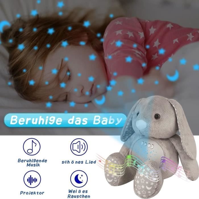 Veilleuse Musicale Et Lumineuse Peluche,Peluche Veilleuse Bébé Bruit Blanc, Peluche Berceuse Bebe,Peluche Projecteur D'Étoiles[u109] - Cdiscount  Puériculture & Eveil bébé