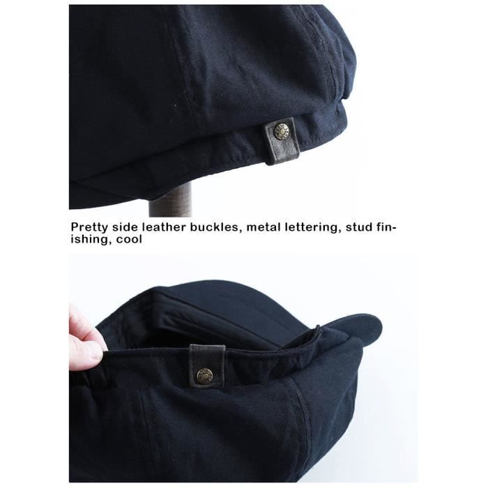 Chapeau Décontracté Respirant Unisexe Style Coréen Vreplrse - Casquette Vintage En Lin Octogonale - Style Coréen Décontracté - Respirante Chapeau Décontracté Style Coréen